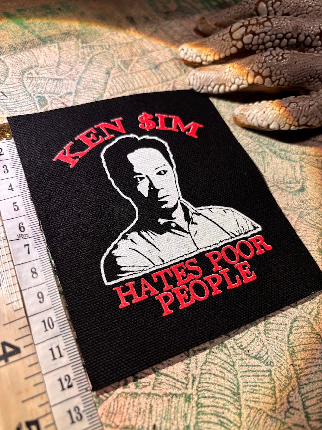 Ken Sim hates poor people patch.