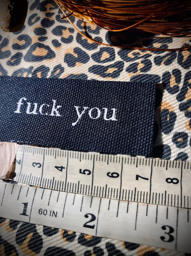 tiny fuck you sew on patch.