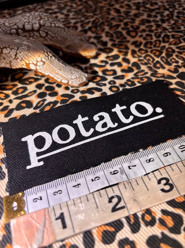 Potato patch. just a tiny patch that says potato