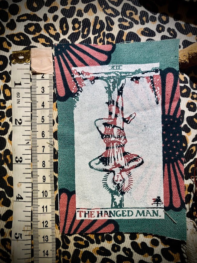 The Hanged man tarot card sew on patch