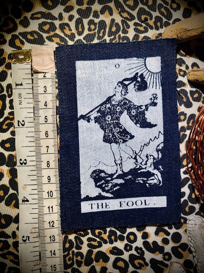 The Fool Tarot card sew on patch