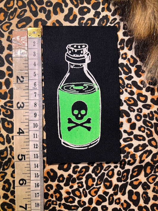 Little bottle of poison sew on patch