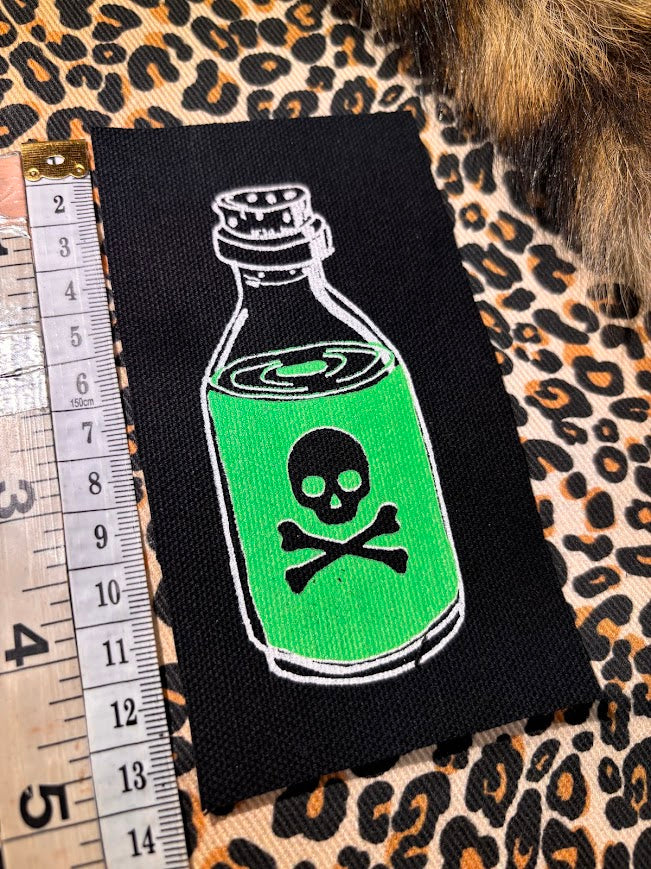 Little bottle of poison sew on patch