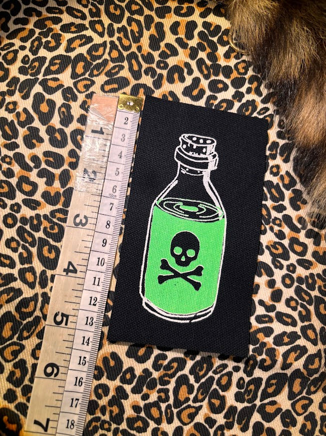 Little bottle of poison sew on patch