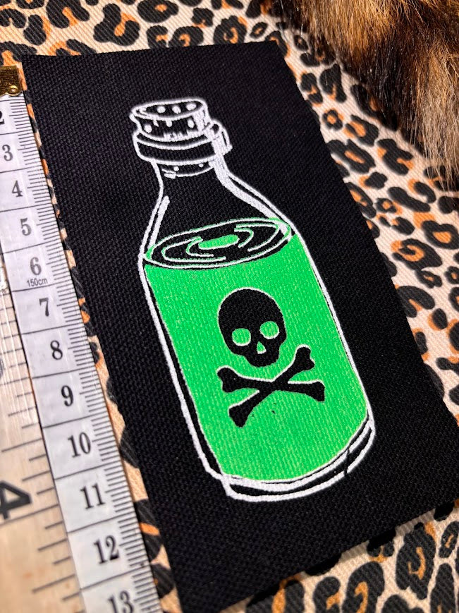 Little bottle of poison sew on patch