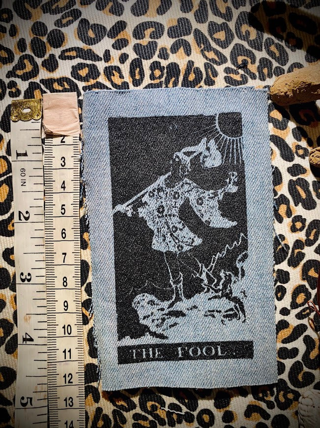 The Fool Tarot card sew on patch