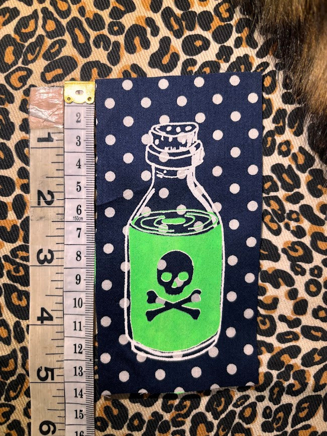 Little bottle of poison sew on patch