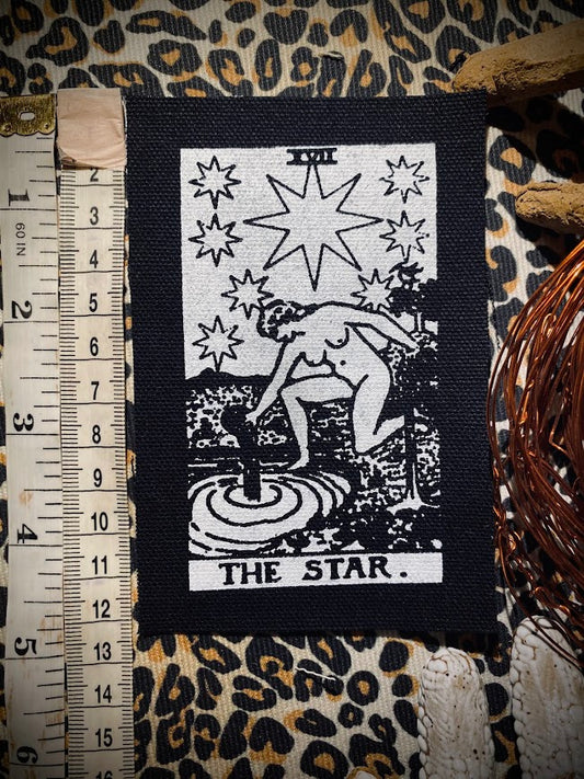 The Star tarot card sew on patch