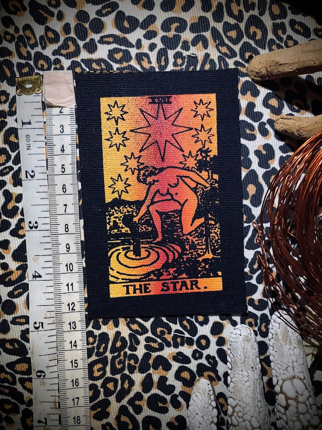 The Star tarot card sew on patch