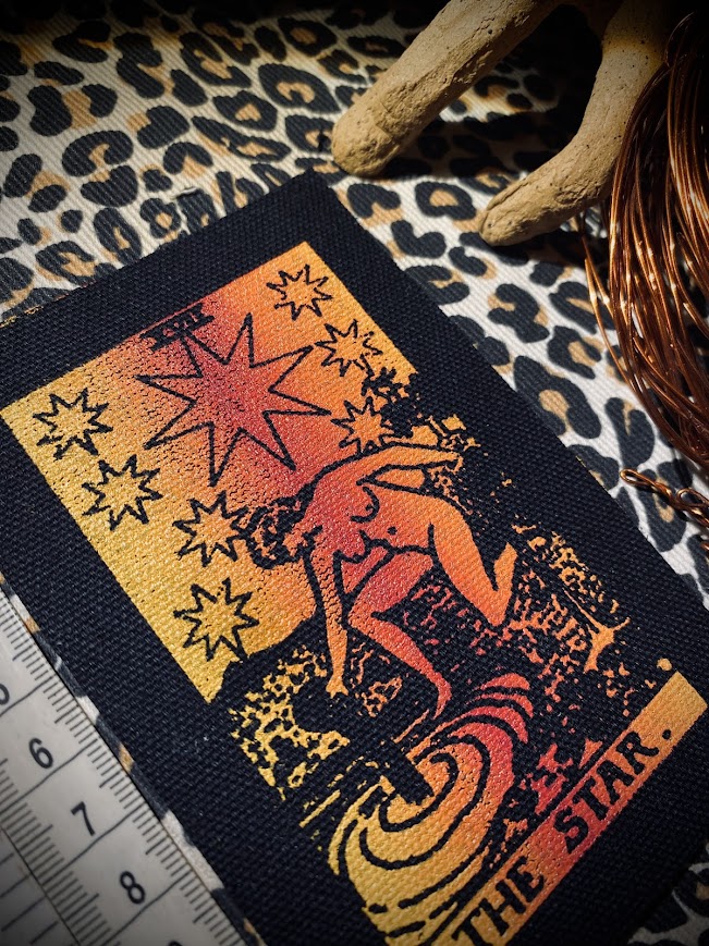 The Star tarot card sew on patch