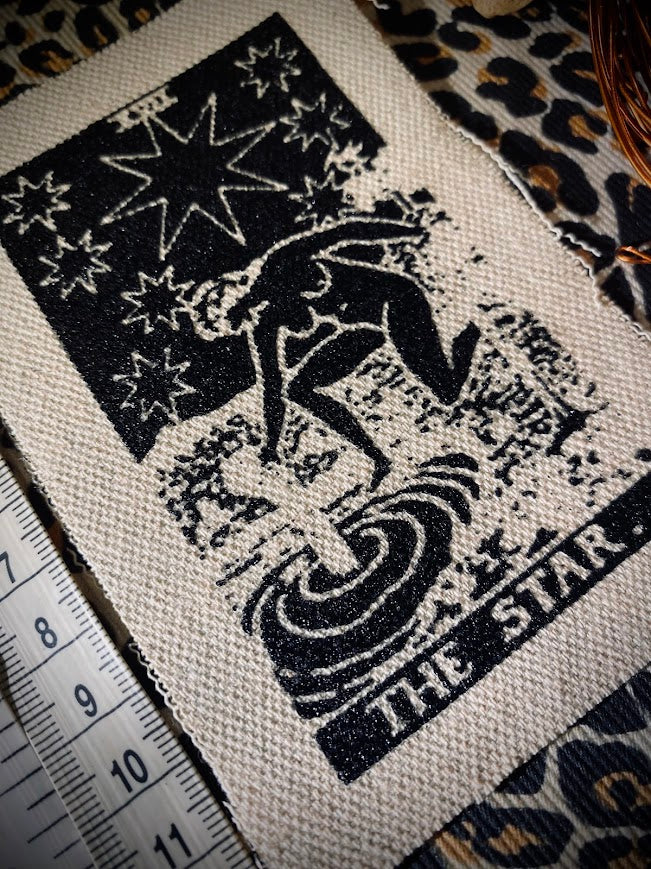 The Star tarot card sew on patch