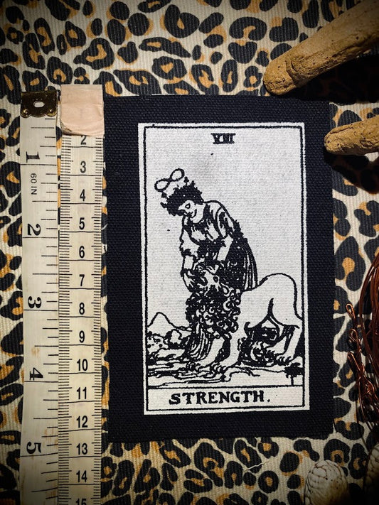 Strength tarot card sew on patch