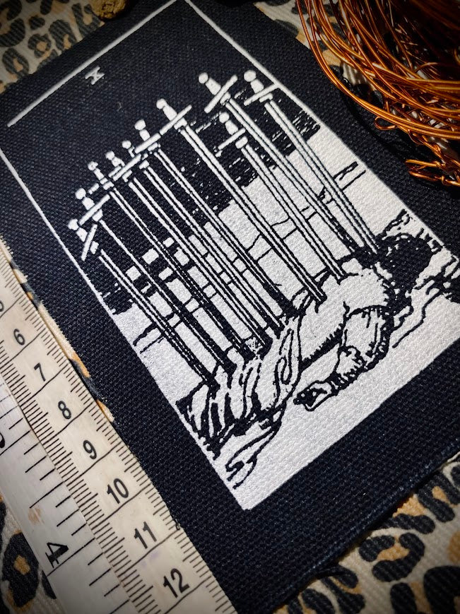 Ten of swords tarot sew on patch