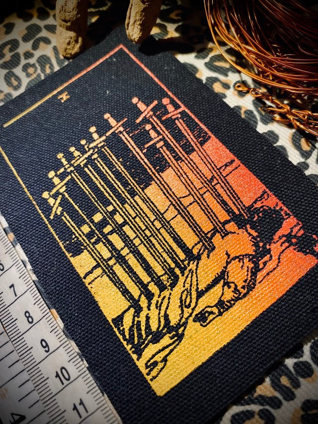 Ten of swords tarot sew on patch