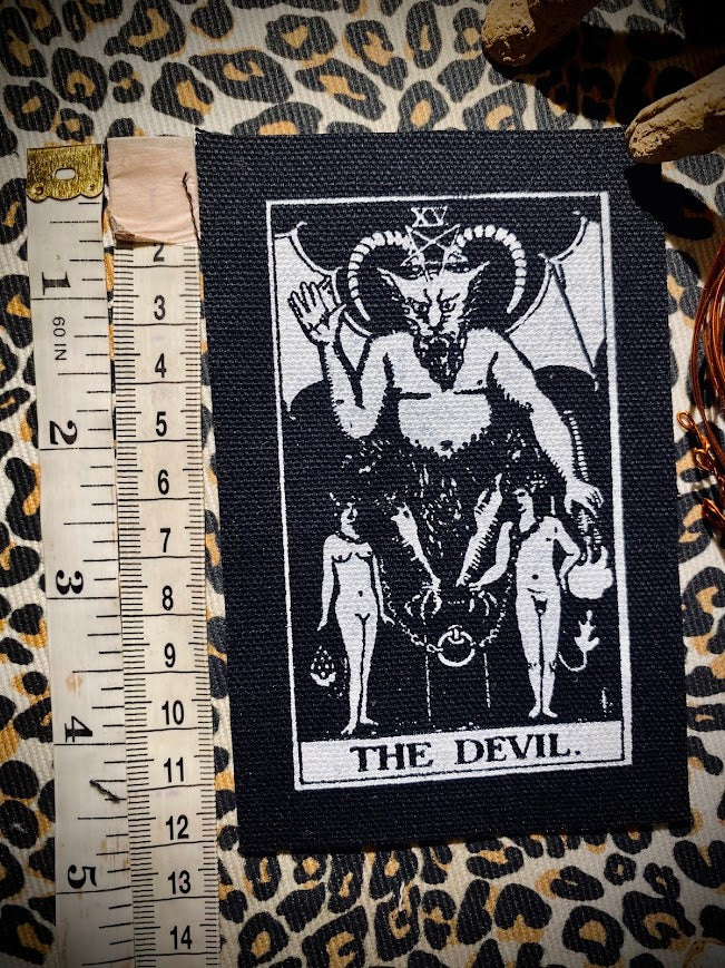 The Devil tarot card sew on patch