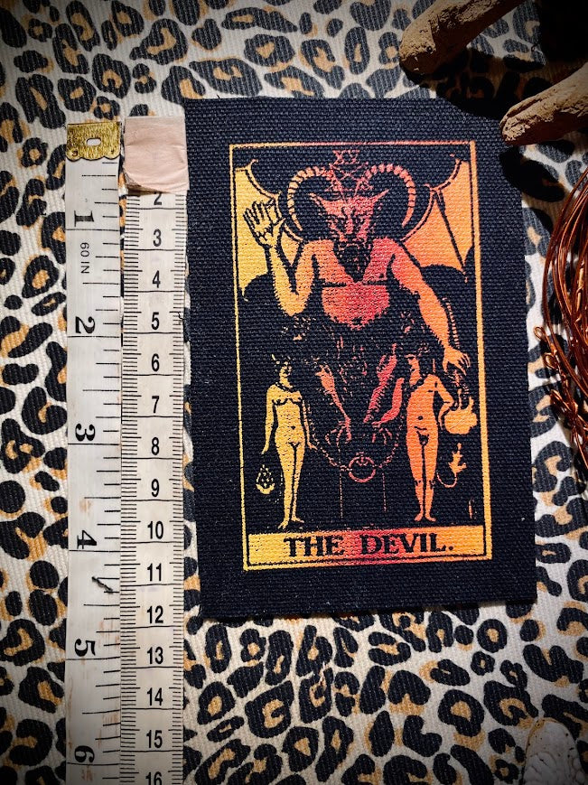 The Devil tarot card sew on patch