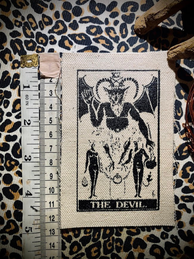 The Devil tarot card sew on patch