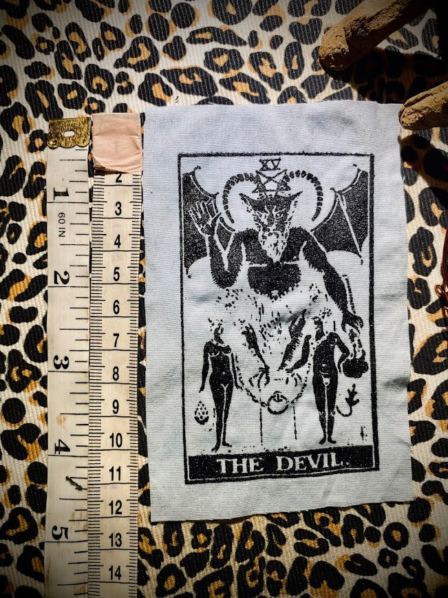 The Devil tarot card sew on patch