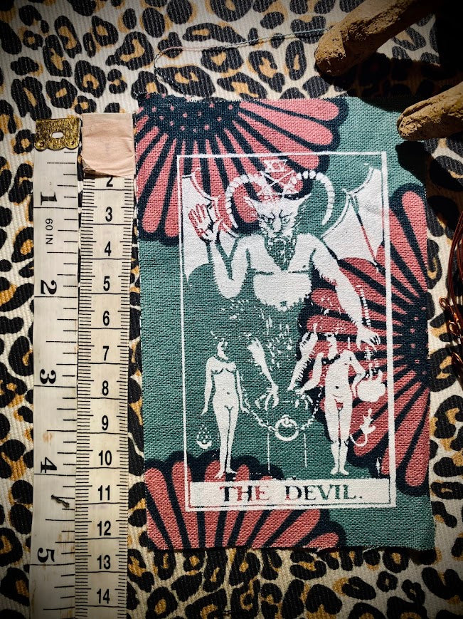 The Devil tarot card sew on patch