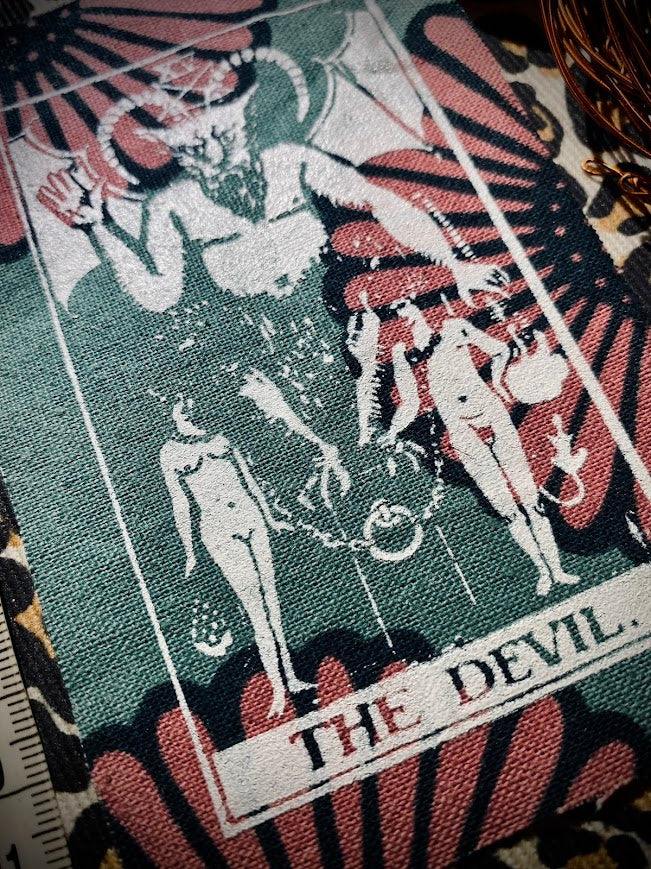 The Devil tarot card sew on patch