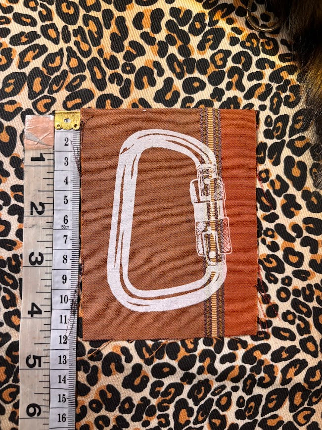 Carabiner sew on patch