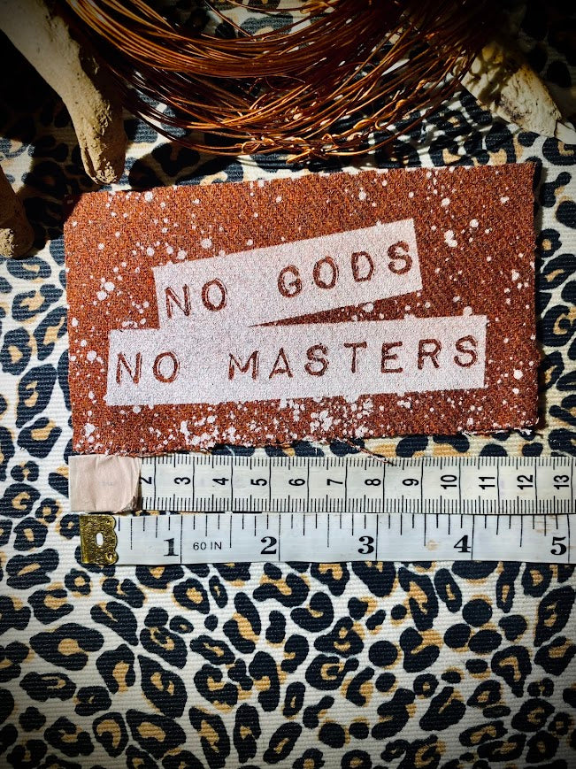 No Gods, No Masters sew on patch