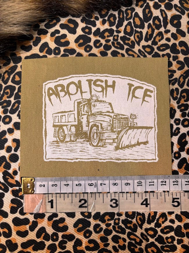 Snowplow that can Abolish ICE sew on patch
