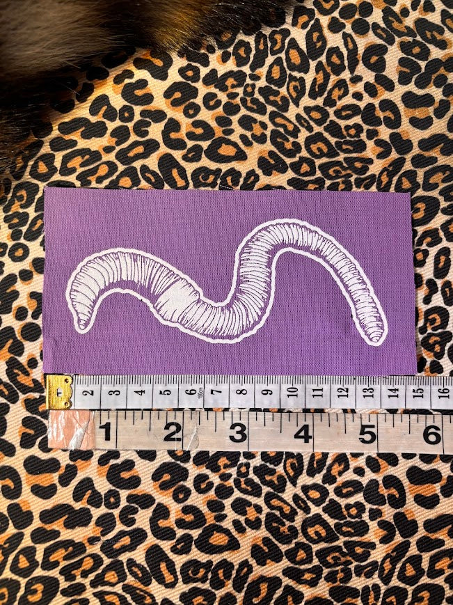 Worm sew on patch