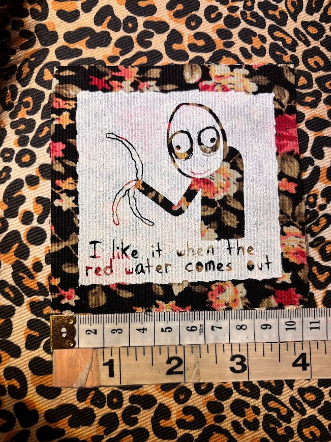 Salad Fingers sew on patch. I like it when the red water comes out