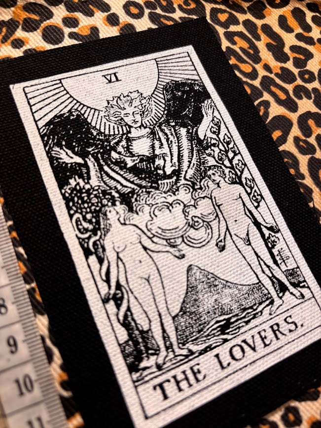 The Lovers tarot card sew on patch