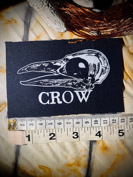 Crow Skull sew on patch