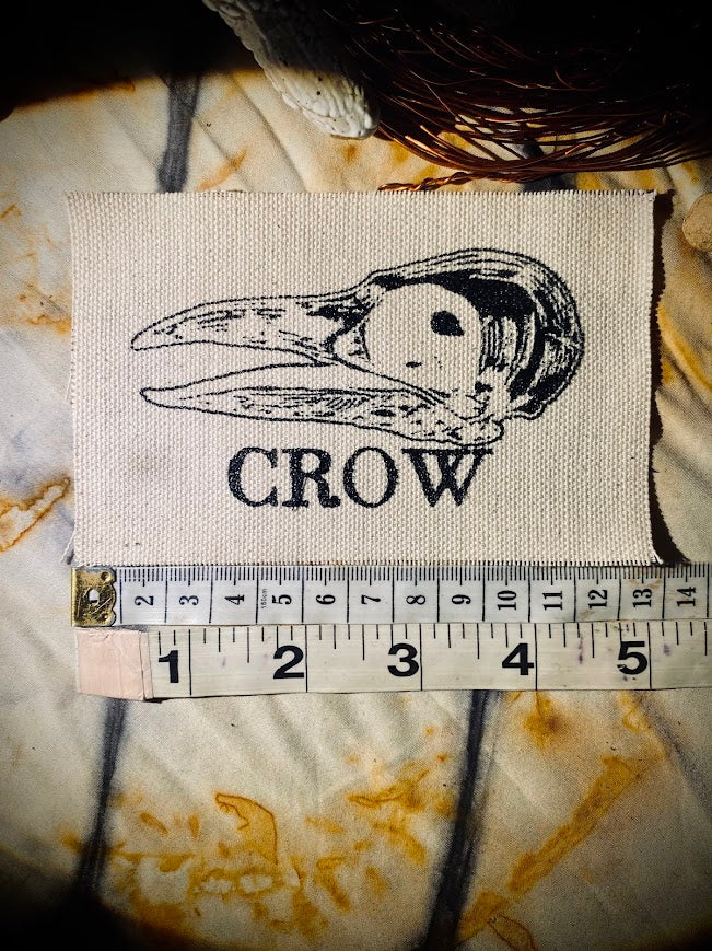 Crow Skull sew on patch