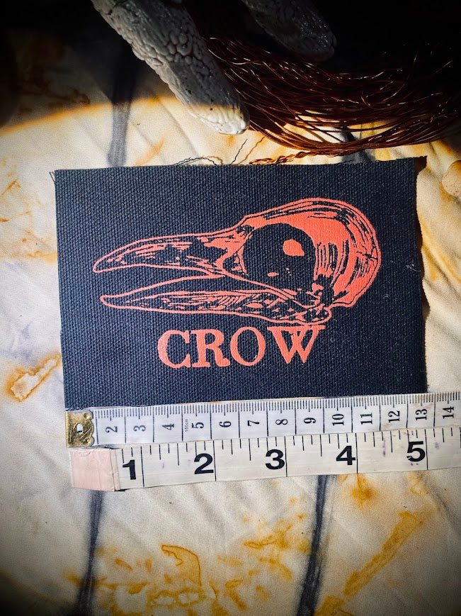 Crow Skull sew on patch