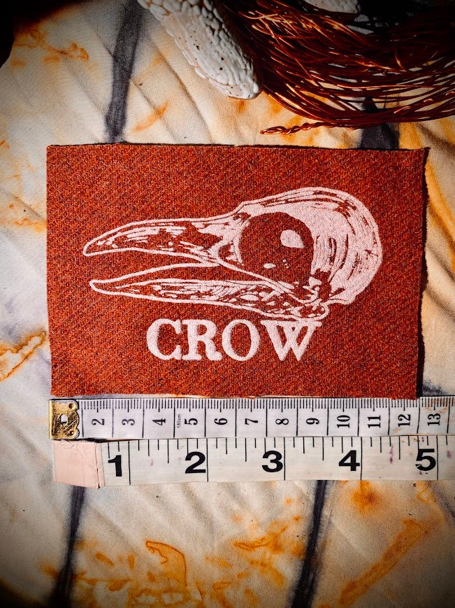 Crow Skull sew on patch