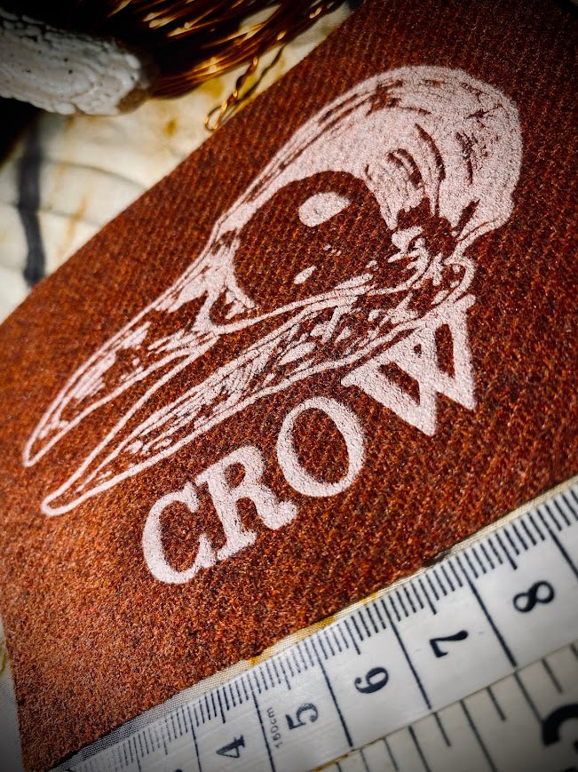 Crow Skull sew on patch