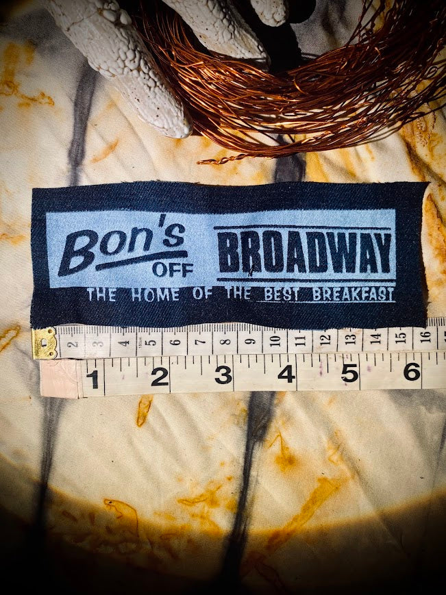 Bon's Off Broadway East Vancouver sew on patch.