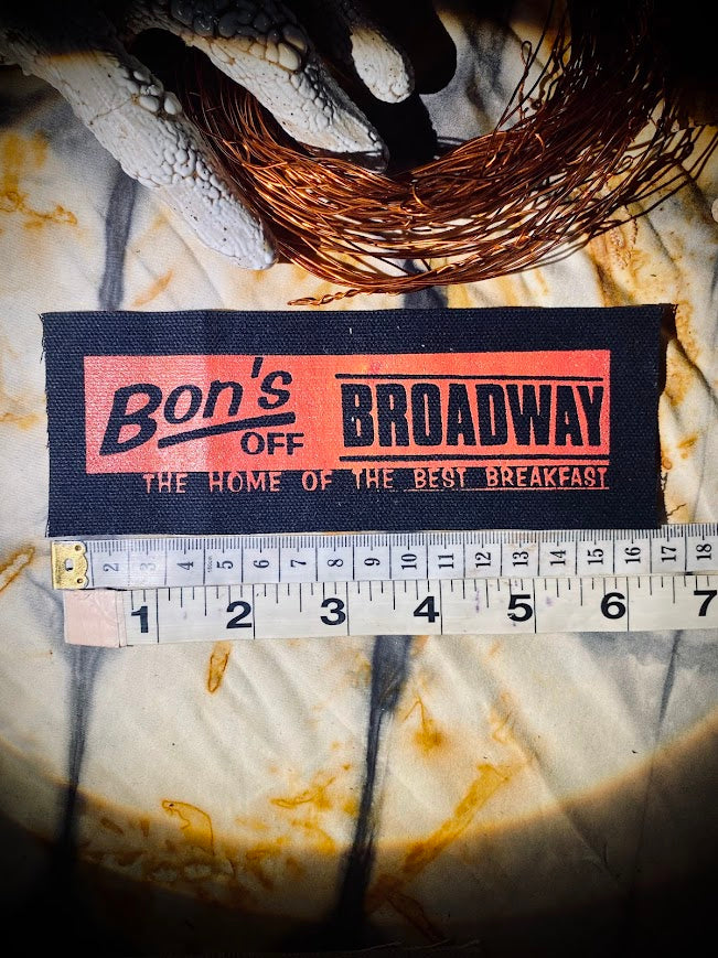 Bon's Off Broadway East Vancouver sew on patch.