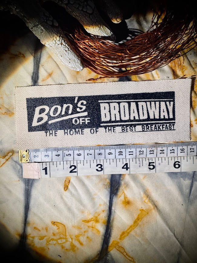 Bon's Off Broadway East Vancouver sew on patch.