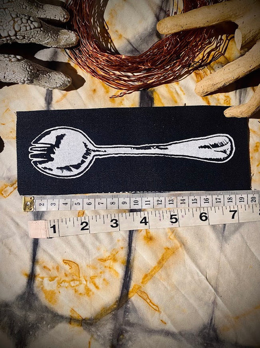 spork sew on patch or pocket