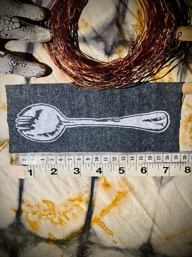 spork sew on patch or pocket