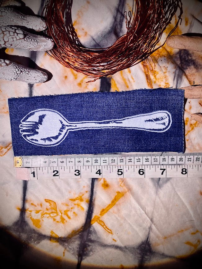 spork sew on patch or pocket