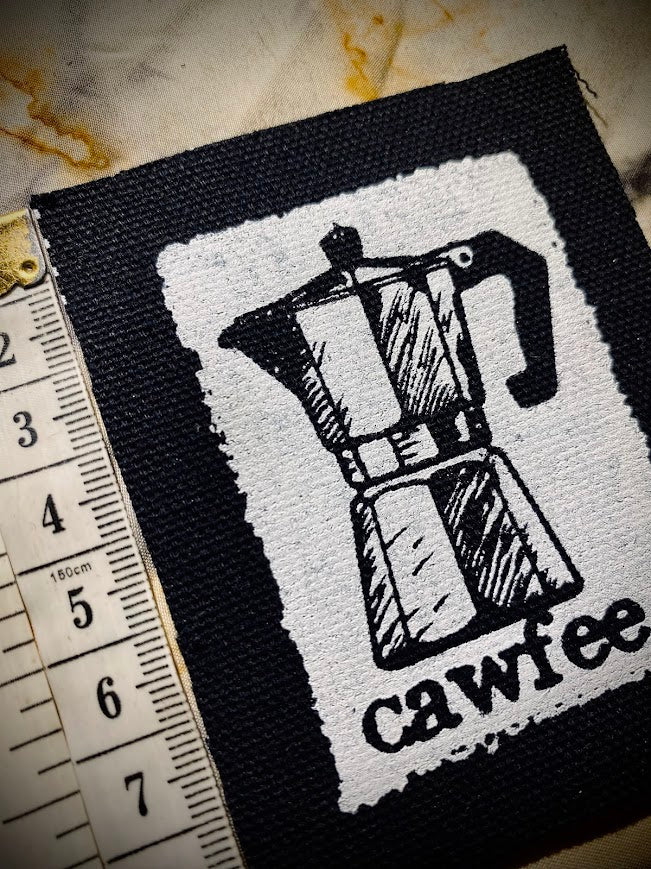 Cawfee! moka pot sew on patch