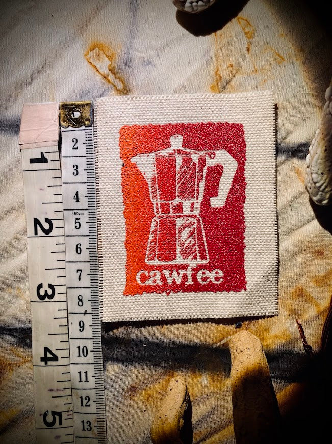 Cawfee! moka pot sew on patch