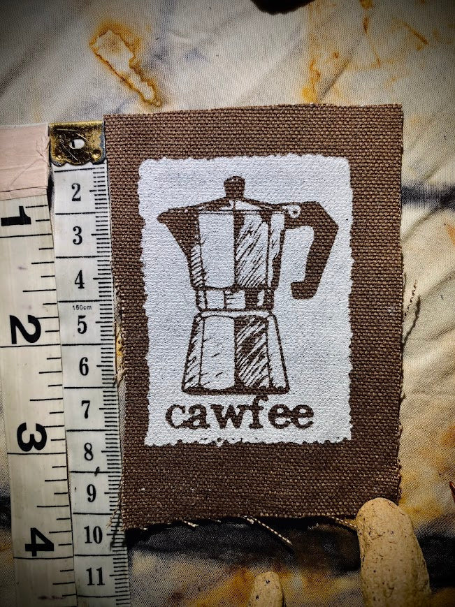 Cawfee! moka pot sew on patch