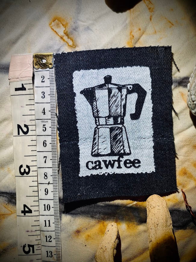 Cawfee! moka pot sew on patch