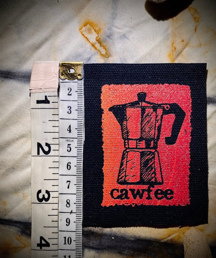 Cawfee! moka pot sew on patch