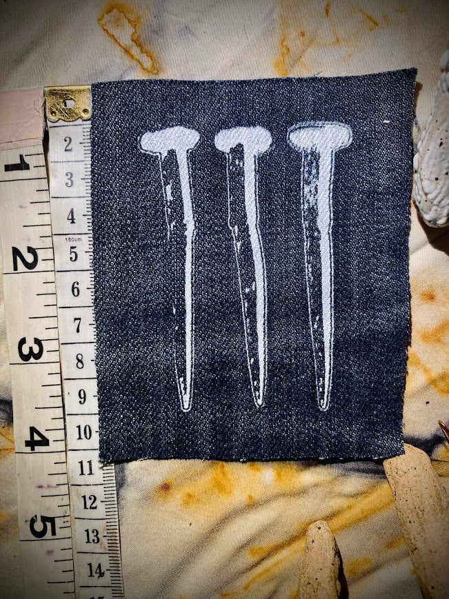 Three Coffin nails sew on patch