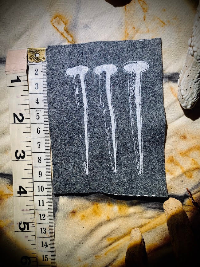 Three Coffin nails sew on patch