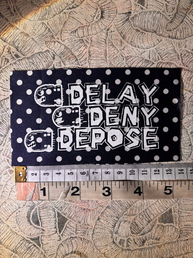 Bullet Bill, Delay Deny Depose, Luigi Mangione patch