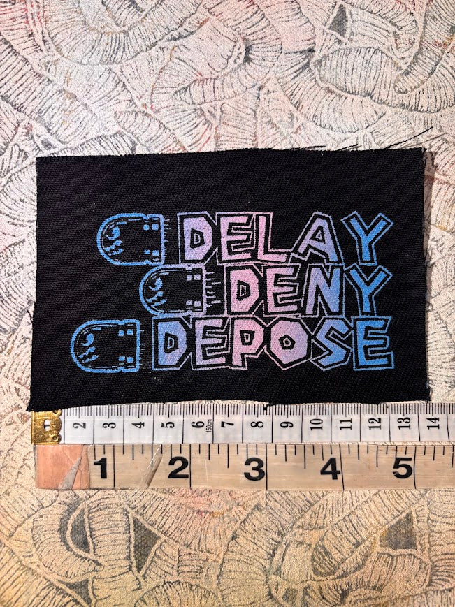 Bullet Bill, Delay Deny Depose, Luigi Mangione patch
